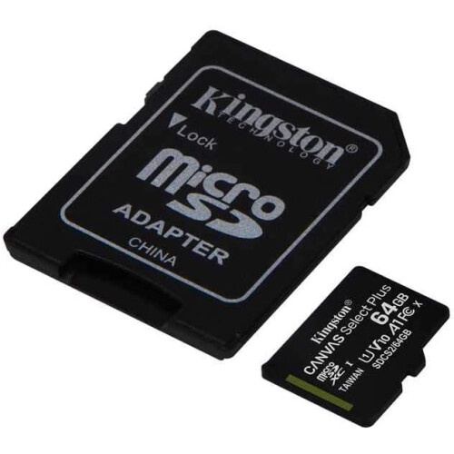 Kingston Kingston Canvas Select Plus MicroSD 64GB Gen3 C10 U1 A1 with Adapter 1