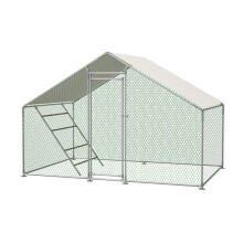 Hühnerstall 3x2m mit Leiter, Sicherheitsschloss und wasserdichter UV-Schutzabdeckung, verstärkter Stahl