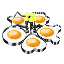 5 Pieces Set Fried Egg Mold Pancake Rings Shaped Omelette Mold Mould Frying Egg Cooking Tools Kitchen Supplies Accessories Gadget Edition 0619
