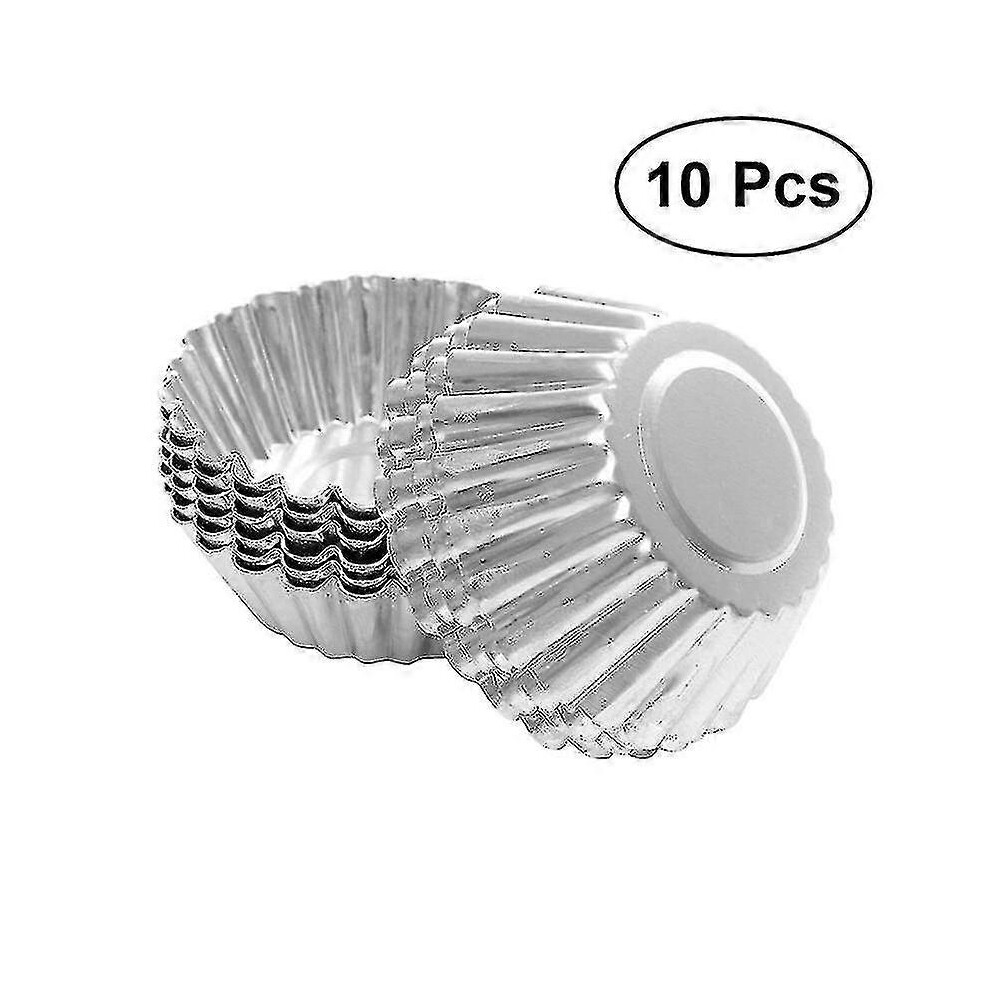 5/10pcs Nonstick Ripple Aluminum Alloy Egg Tart Mold Flower Shape Reusable Cupcake And Muffin Baking Cup Tartlets Pans Edition 0619