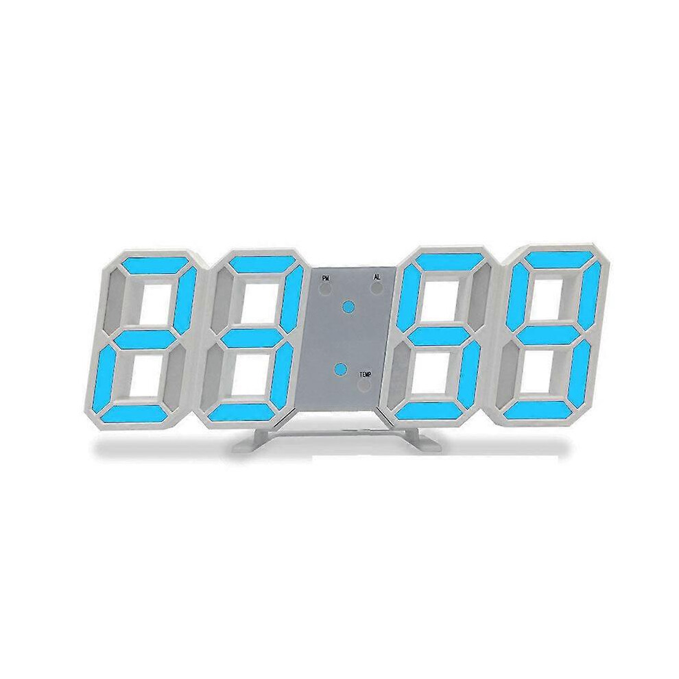 Smart Multi-Function Alarm Clock Led Display 3D Multi-Color Temperature Large Screen Electronic Clock Edition 0619 6913222353493