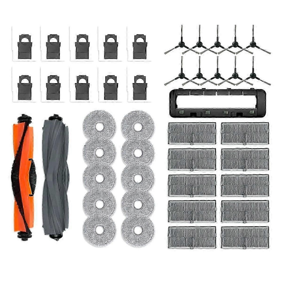 For X30 Pro Robot Vacuum Main Side Brush Hepa Filter Mop Pad Dust Bag Replacement Accessories Edition 0620 6913222355978