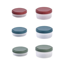6Pcs Salad Ketchup Seasoning Container Sauce Container, Mini Bento Sealer Seasoning Container(Red,Blue,Green) Edition 0620