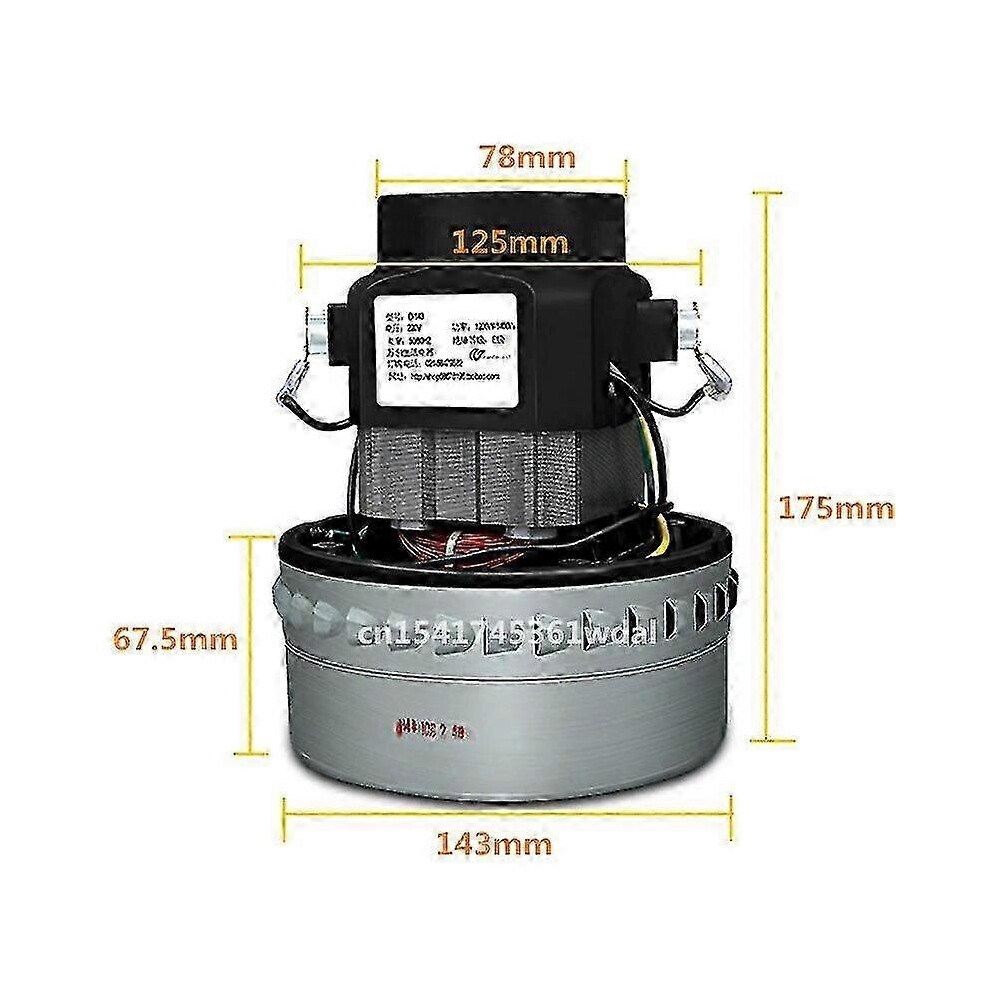 1500W Industrial Vacuum Cleaner Motor 143Mm Universal Replacement Edition 0620 6913222362051