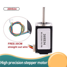 Nema 8 Stegmotor för CNC 3D-Skrivare 20HS34-Seriens Motor 21mN.M 34mm 0.8A 1.8 Graders Högt Vridmoment