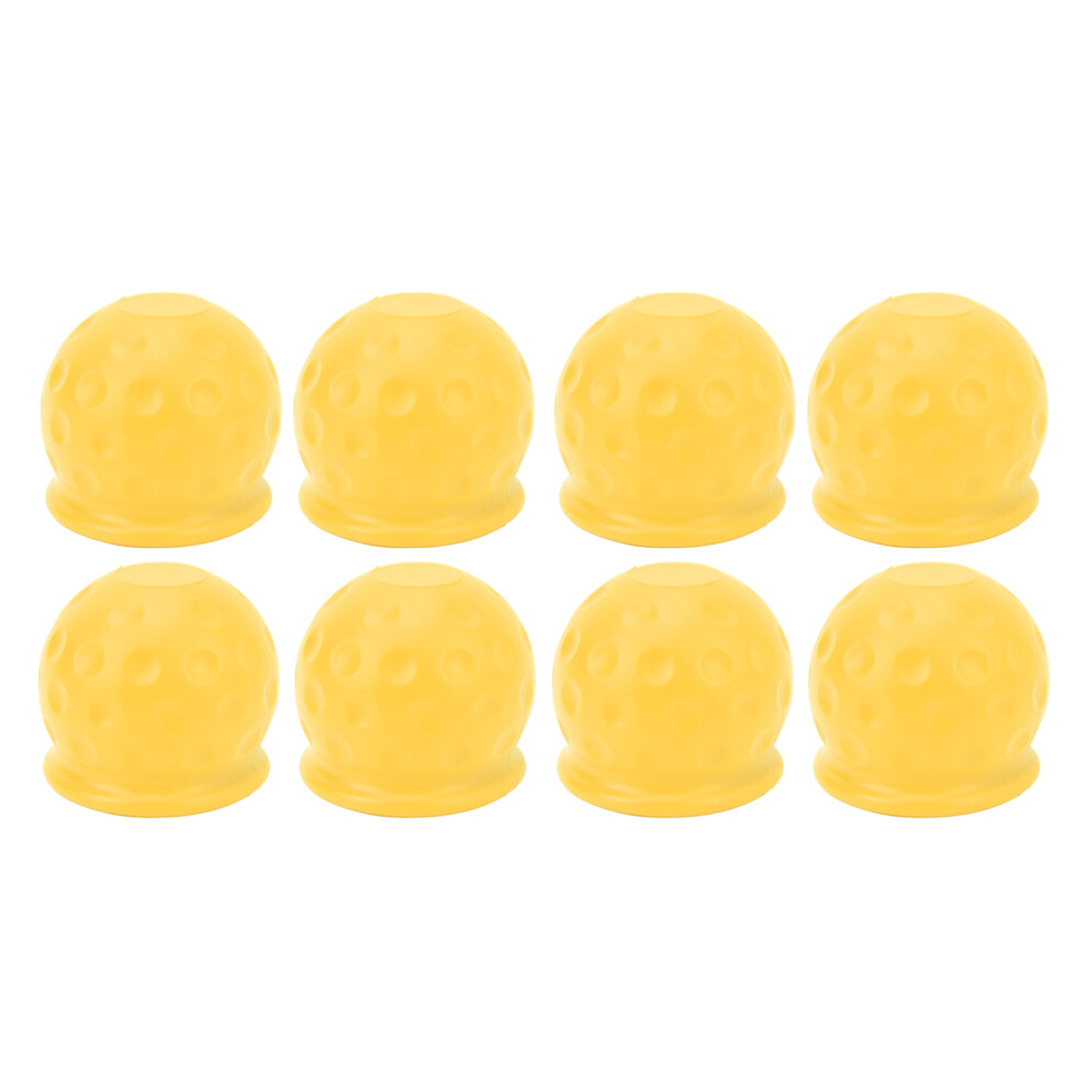 8Pcs Tow Ball Protectors 50Mm Yellow 7293282161337