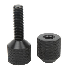 Black Aluminium 2 Hole Connector Pins Set