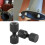 Black Aluminium 2 Hole Connector Pins Set 5