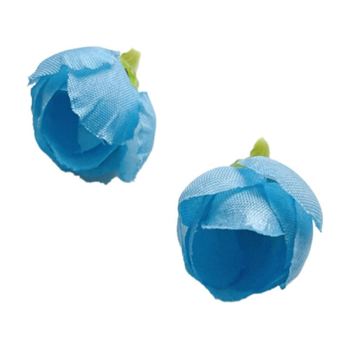 Blue Mini Artificial Rose Buds for Home and Wedding Decor 1