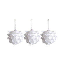 Christmas Ball Pendant White Petal Foam Ornament Set