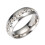 Stainless Steel Crystal Couple Ring Unisex 1