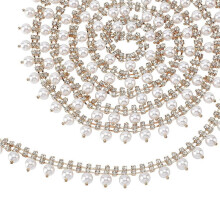 Rhinestone fringe trim gold 11 yards
