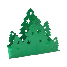 Serviette en papier YiFudd en acier inoxydable, motif sapin de Noël, idéale pour les restaurants westerns.