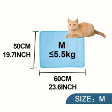 (M (50x60cm)) Alfombrilla refrescante y transpirable para mascotas para perros y gatos, cómoda y lavable almohadilla de cama de verano para