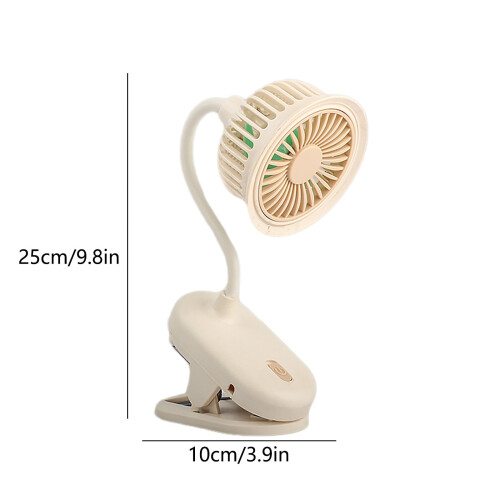 Tischventilator mit Clip, USB-aufladbar, klein 2