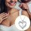 Silver Plated Initial Heart Charm Necklace for Women 7