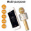Φορητό μικρόφωνο Red BT Rose KTV LED για Android iOS PC 6