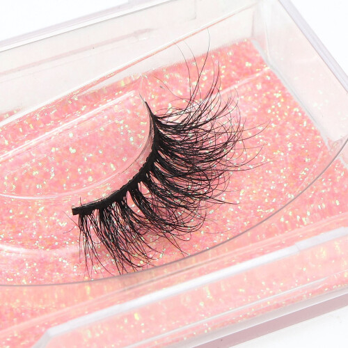 Nvzi -b1Pairs Wispy Mink Lashes Fluffy Eye Lashes Natural Look Volume Ψεύτικες βλεφαρίδες, BK10 1