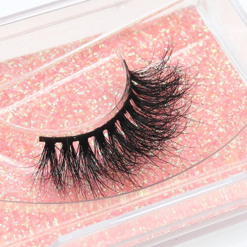 Nvzi -b1Pairs Wispy Mink Lashes Fluffy Eye Lashes Natural Look Volume Ψεύτικες βλεφαρίδες, BK10 2