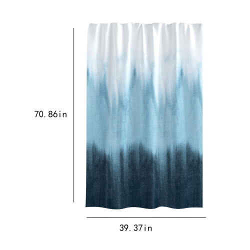 AURIGATE Ombre Polyester Shower Curtain Waterproof Textured 2