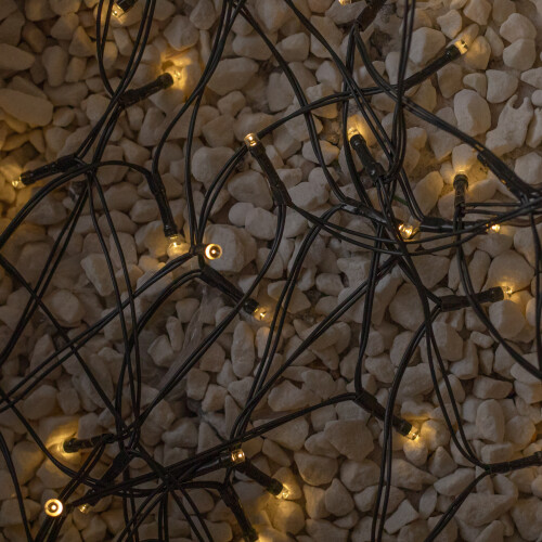 Premier 10m Solar Powered Outdoor Garden String Lights with 100 Warm White LEDs 1