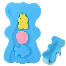 Baby Bath Sponge Mat for Newborns with Support Pillow, Anti-Slip Foam Baby Bath Cushion & Holder, Non-Slip Infant Shower Chair, Ne