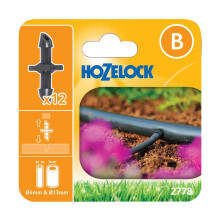 Hozelock - Straight Connector for 4mm Pipe (Pack of 12)