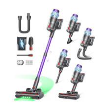 Powerffy Cordless Vacuum Cleaner, 600W 50KPa Powerful Stick Vacuum for Home, 65 Mins Runtime with Internal Dust Scraper & Aromathe