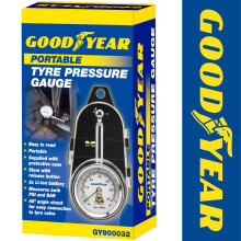 Goodyear Tyre Pressure Gauge With Protective Case| Accurate Dial Reading 0-60 Psi | Ideal For Cars, Motorcycles, Bicycles| Durable