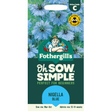 Fothergill's Oh Sow Simple, Nigella Blue Flower Seeds, Sow: Mar-Oct