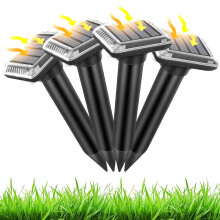 Mole Repellent Solar Ultrasonic 4 Pack,Outdoor Powered Sonic Deterrent,IP66 Waterproof,Mole Stopper Scare Vole for Lawn Garden & Y