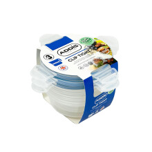 Addis Clip Tight Food Storage Containers 300 ml Round Pack Of 3 Airtight Contain