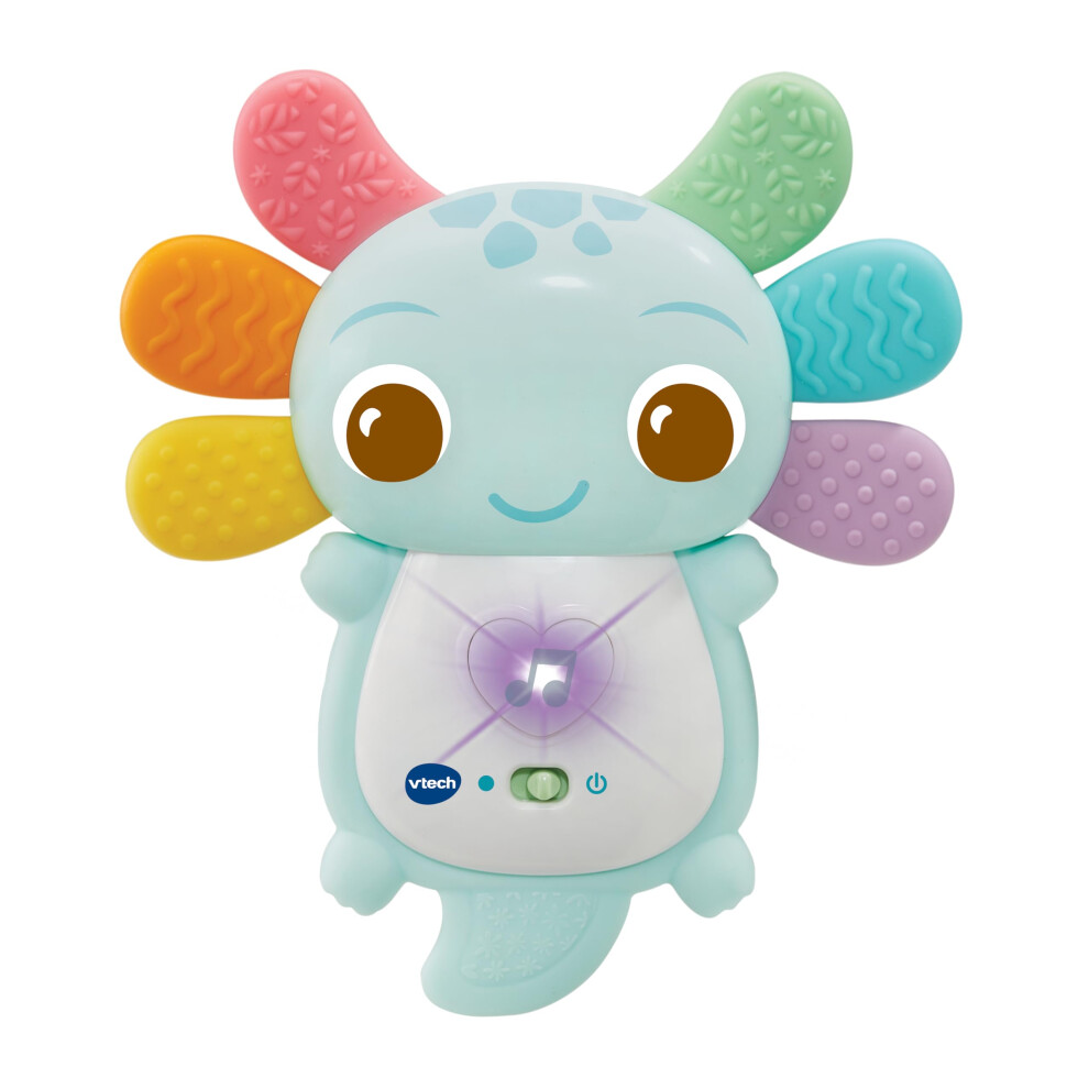 Vtech Baby Rainbow Colours Axolotl Teether, Interactive Sensory Toy With Lights & Melodies, Tactile Stimulation, Gift For Ages 3,