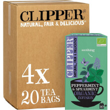 Clipper Organic Peppermint & Spearmint Infusions Fruit Teabags / 80
