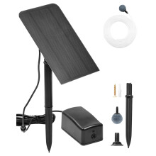LUNEKUCK Solar Aerator Pump 2.5W 5V Solar Pond Air Pump 1L/MIN Oxygenator Solar