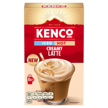 Kenco Iced Hot Creamy Latte Instant Coffee Sachets x8 (Pack of 5, Total 40 Drinks)