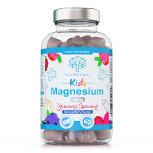 Magnesium Gummies – Kids Formulation, Providing 90mg of Elemental Magnesium from Citrate - 60 Natural Berry Flavour Chewable Yummy