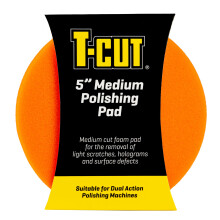T-Cut 5" Medium Polishing Pad - Professional Finish Made Easy - Ideal for Dual Action Polishers - Removes Defects, Enhances Shine