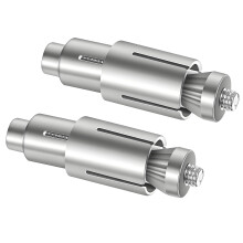 2-Pack Motorcycle Bar End Mounting Screw Set - Universal 13mm-24mm Handlebar Expansion Bolts for 7/8" Handlebars - Fits End Caps/Sliders/Mirrors (Sil