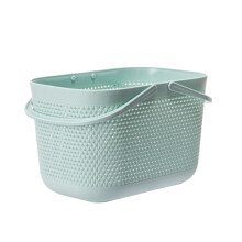 Liquidation d'accessoires de cuisine ! Paniers de rangement en plastique avec poignées, bacs de douche pour salle de bain et cuisine, compatibles