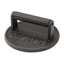 Cuisinart Cast Iron Smashed Burger Press | Heavy Duty Burger Smasher with Heat Resistant Handle | 17cm Grill Press for Burgers, Me