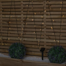 12m Solar Powered Outdoor Garden String Lights with 200 Warm White LEDs