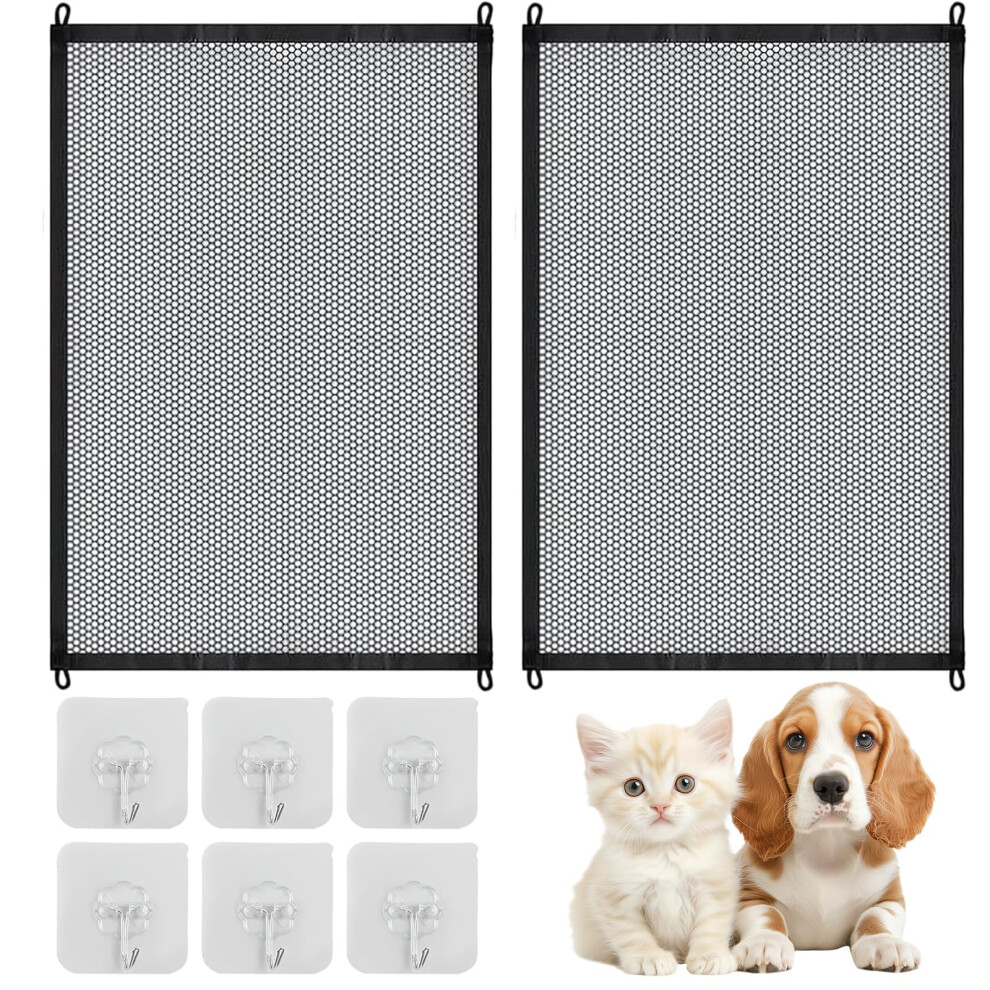 Kxrtpx 2 Pcs Retractable Stair Gate, Retractable Dog Gate, Gates For Dogs, Stair Gates For Toddlers, Stair Gates For Dogs, Dog Barrier Fo