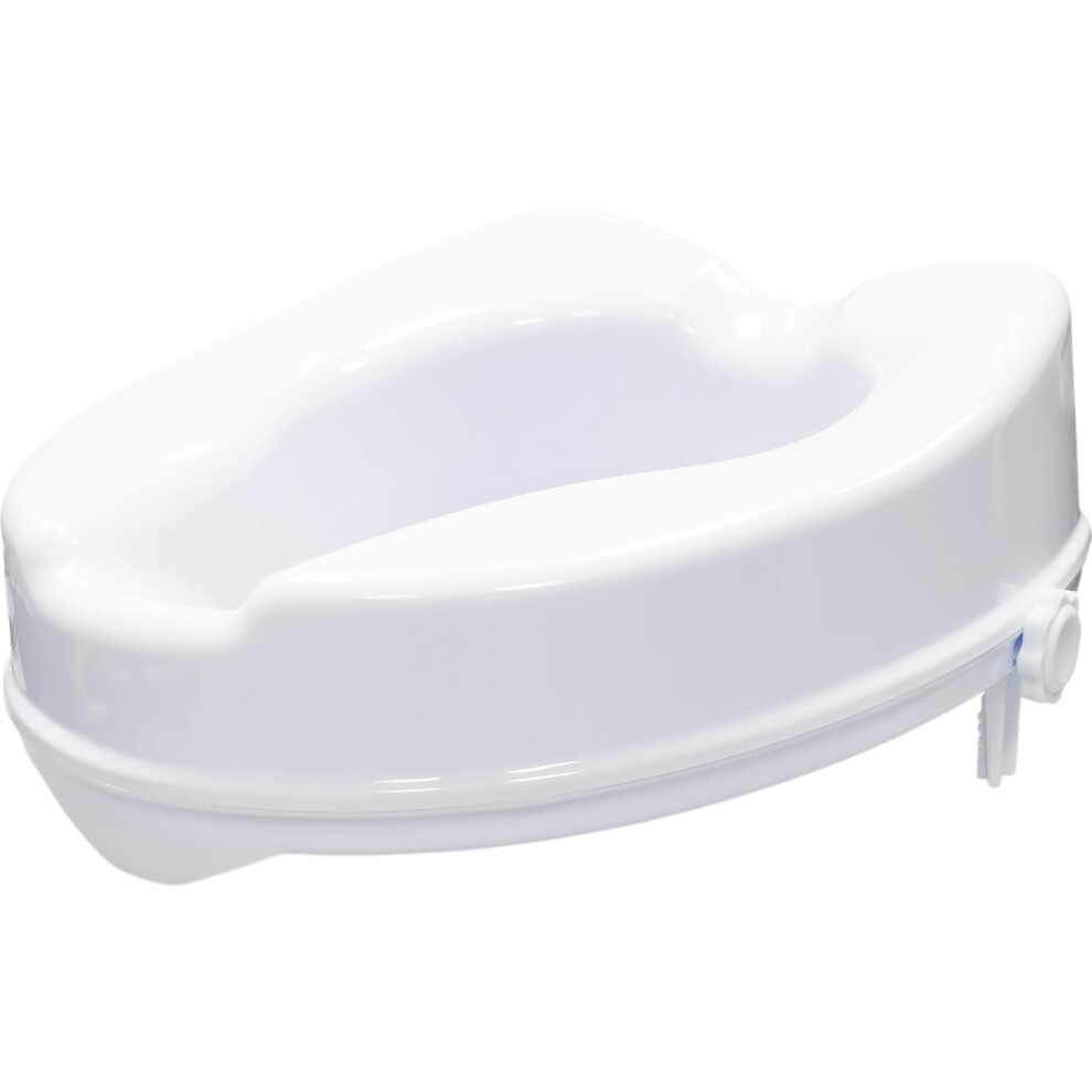 Aidapt Raised Toilet Seat 4 Inch (10 Cm) Â Toilet Riser For Elderly, Disabled, PostâSurgery Recovery & Mobility Support Â Lightwei