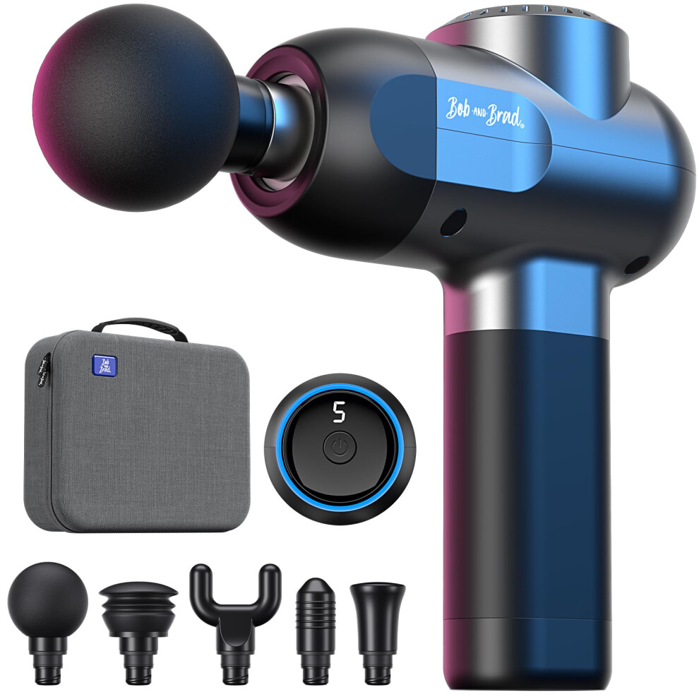 Bob And Brad C2 Massage Gun, Deep Tissue Percussion Massager Gun, Handheld Muscle Massager With 5 Speeds And 5 Heads, For Home Gym