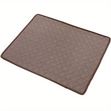 (Coffee, L(70X55cm)) Materassino rinfrescante per animali domestici per cani e gatti - Tappetino rinfrescante per ghiaccio con motivo esagonale,