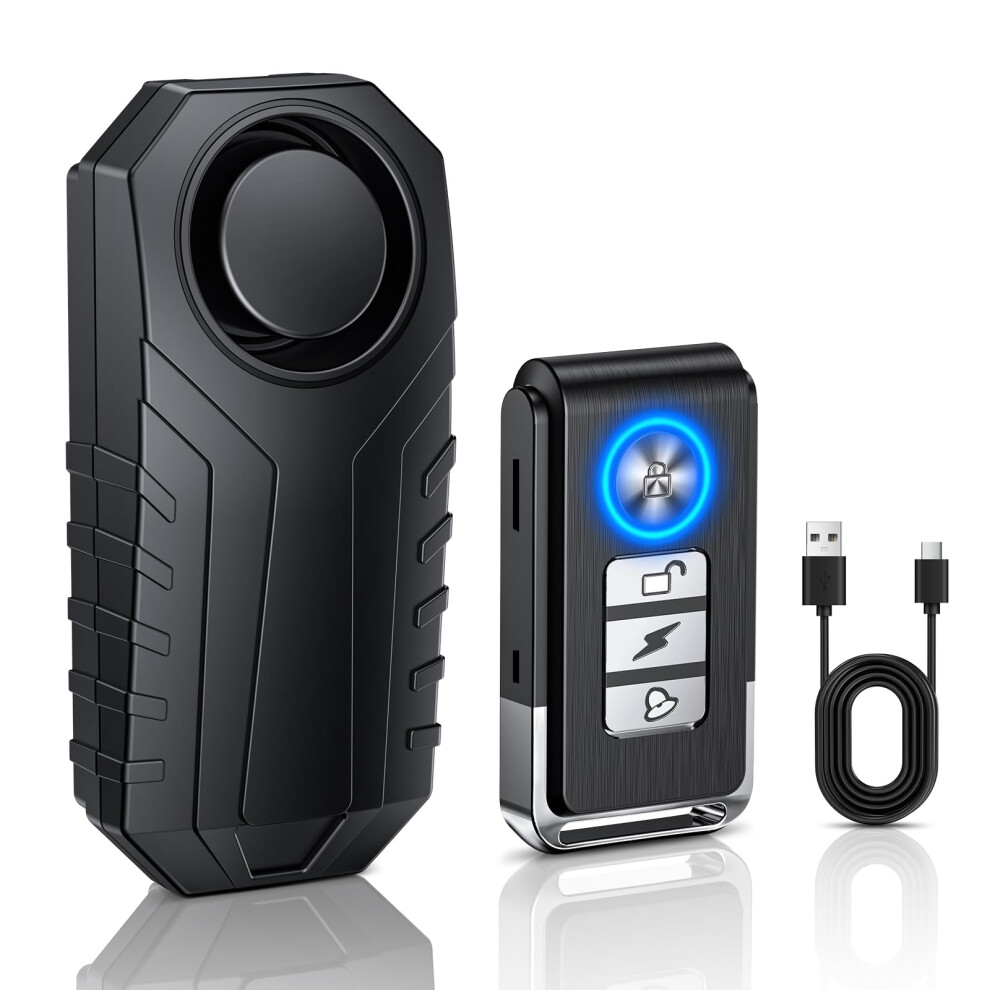 Motorbike Alarm Bike Alarm Anti Theft,Bicycle And Motorcycle Accessories, Mobility Scooter Alarm,Rechargeable With Remote Hapythda