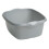 Washing Up Bowl Rectangular with integral handles Strong Plastic Kitchen Silver/Grey 39 cm 1