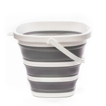 Lakeland Collapsible Bucket 10L Folds Flat Ideal For Camping or Small Spaces With Pourer and Carry Handle