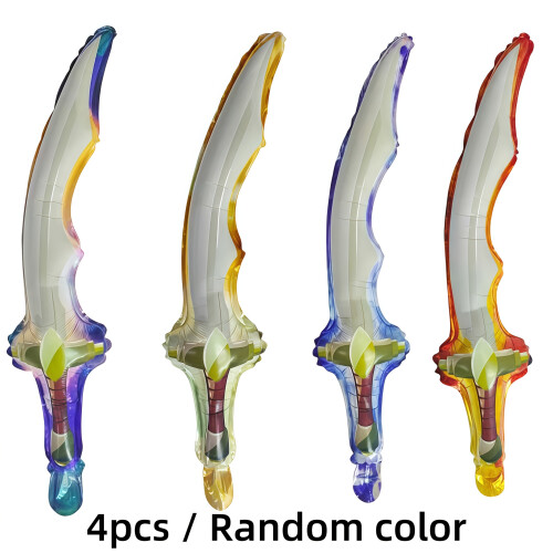 (4pcs) Pirate Sword Inflatable Balloon 4 Colors